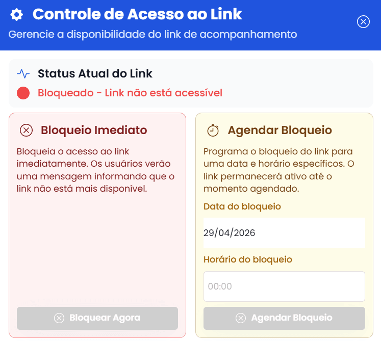 Controle de Links